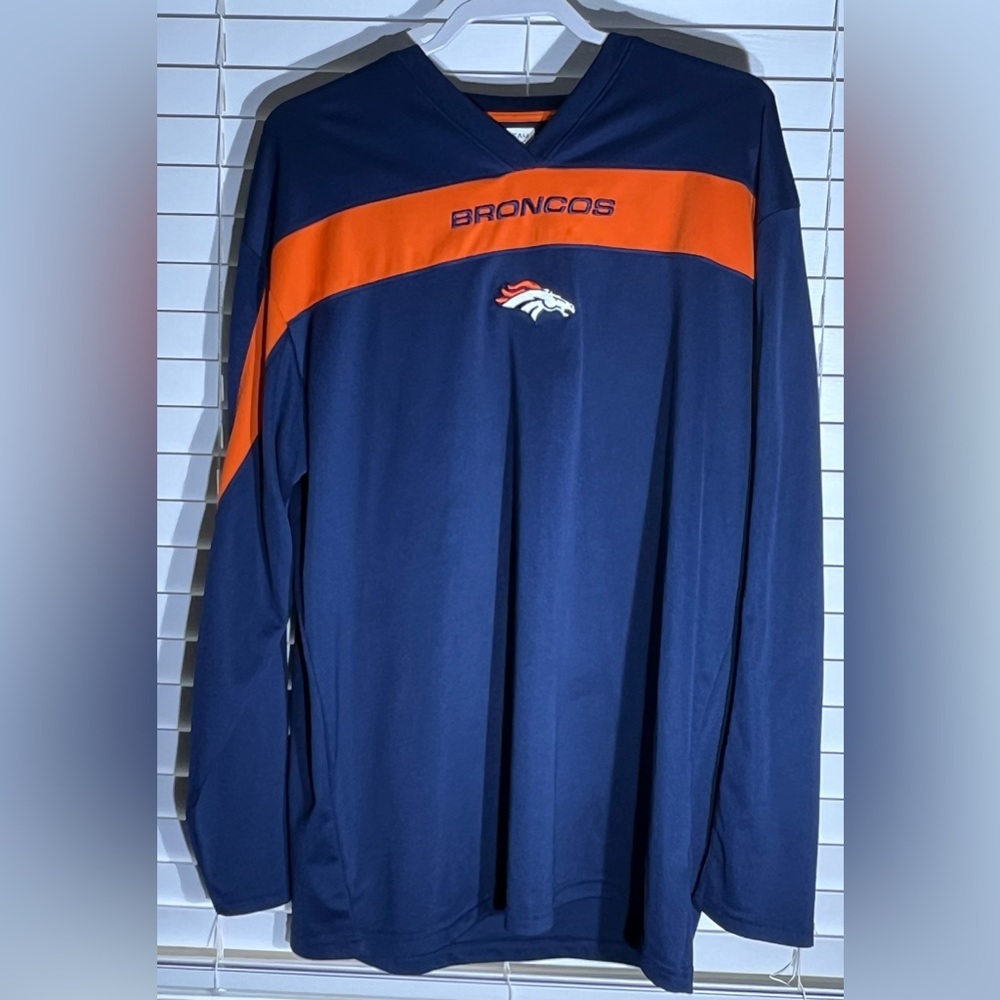 Cool Men's Team Apparel Denver Broncos Long Sleeve Shirt Size XL